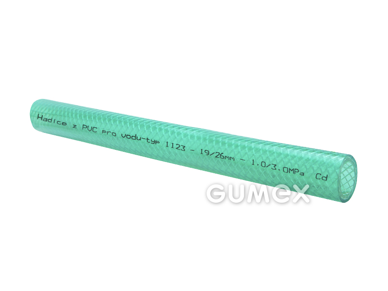 1123Z, 12,7/17mm, 12bar, PVC/PVC, -5°C/+60°C, transparent grün, 